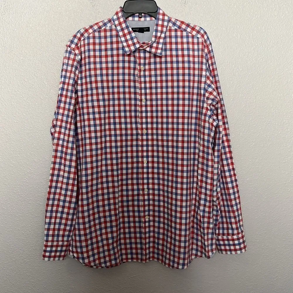 Banana Republic Soft Wash Plaid Shirt Size XL